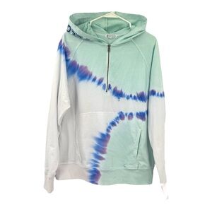 Peloton Womens Colorful Tie Dye 1/4 Zip Hoodie Sweatshirt Small M